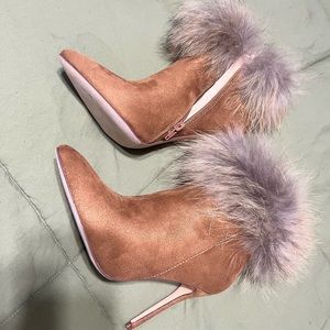 Women faux suede booties